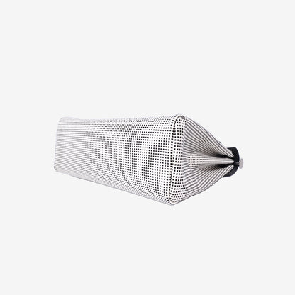 Hermès Herbag Zip 31 in Black/White Quadrille Canvas and Vache Hunter Leather with Palladium-Plated Hardware