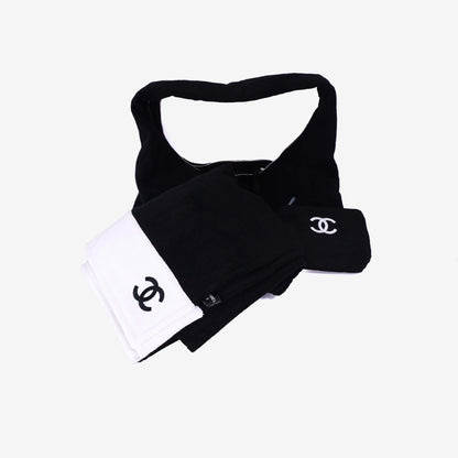 Chanel Beachwear Set in Black/White Cotton