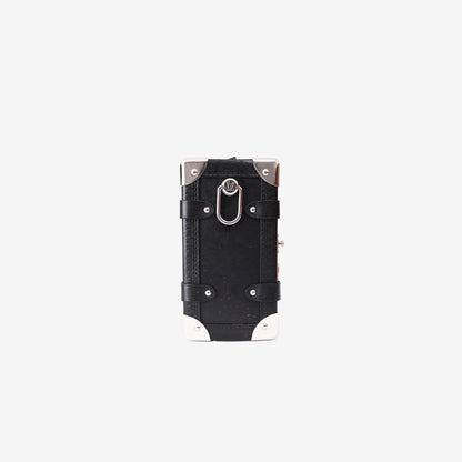 Louis Vuitton Side Trunk MM in Black Calfskin with Sticker-Style Appliqués