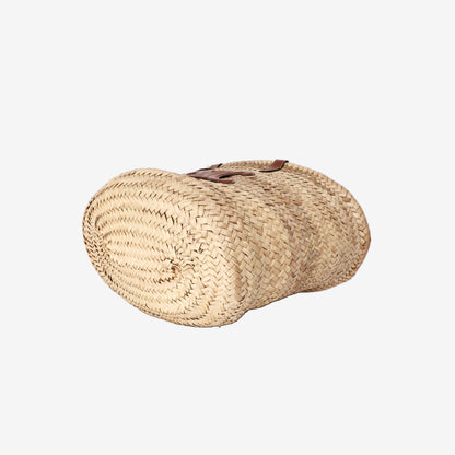Celine Classic Panier Bag in Braided Palm and Calfskin Leather