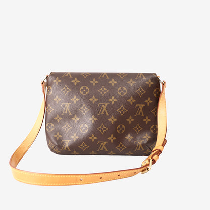 Louis Vuitton Monogram Musette Tango Short Strap Shoulder Bag in Brown with Gold Hardware