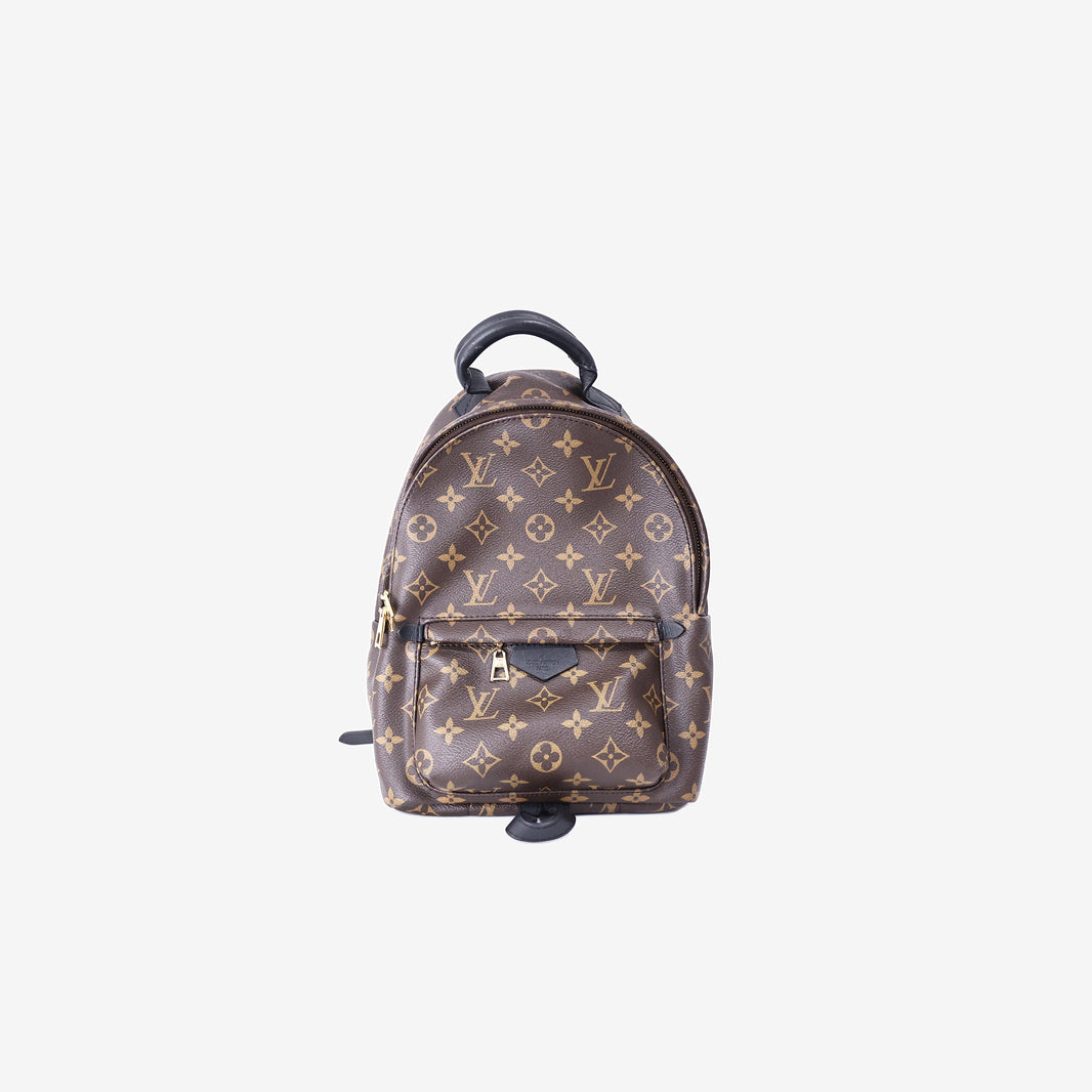 Louis Vuitton Palm Springs Backpack in Brown Monogram Coated Canvas with Gold Hardware