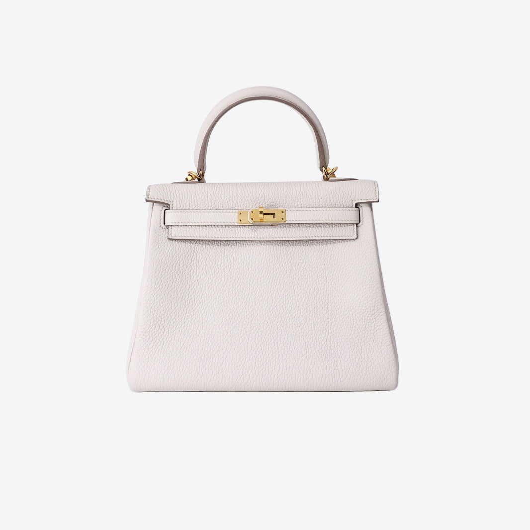 Hermès Kelly 25 in Béton Togo Leather with Gold-Plated Hardware