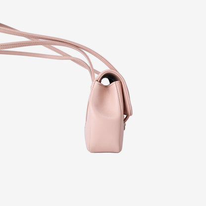 Chanel Preppy Mini Flap Bag by Matthieu Blazy in Pink Caviar Leather with Gold Hardware