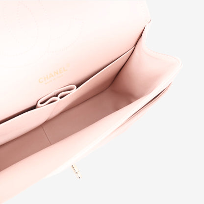 Chanel Classic Flap Jumbo in Pink Lambskin Leather with Gold Hardware