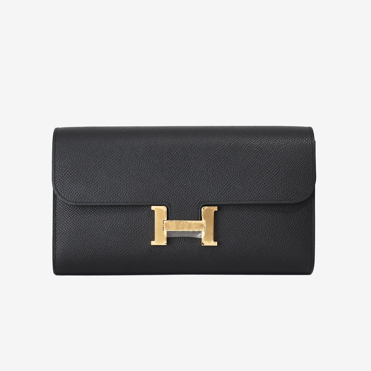 Hermès Constance To Go in Noir Epsom Leather with Palladium Hardware front view