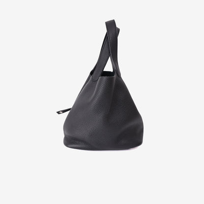 Hermès Picotin 22 in Noir Clemence Leather with Palladium Hardware