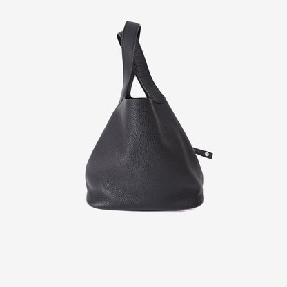 Hermès Picotin 22 in Noir Clemence Leather with Palladium Hardware