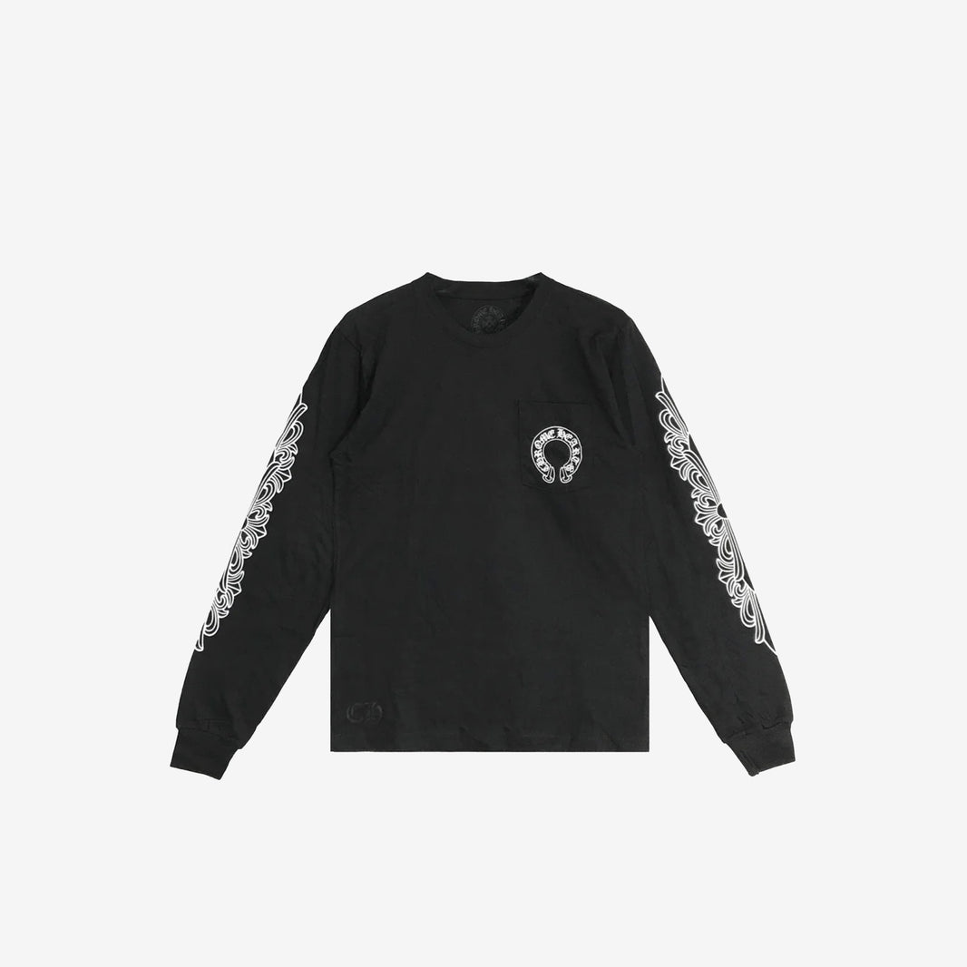 Chrome Hearts Crew T-Shirt in Black Cotton (Size L)