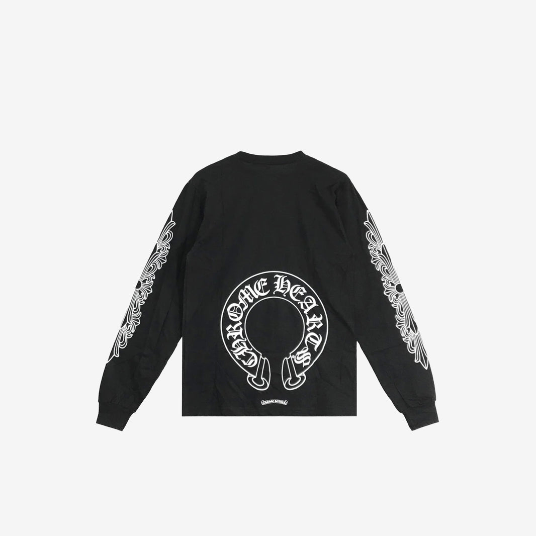 Chrome Hearts Crew T-Shirt in Black Cotton (Size L)