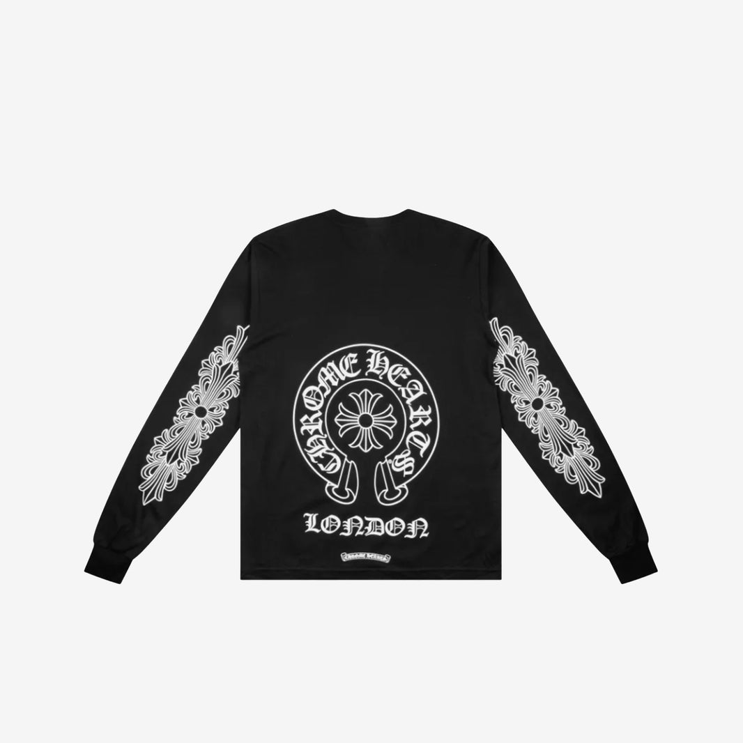 Chrome Hearts London Exclusive Long-Sleeve T-Shirt in Black Cotton (Sizes Available)