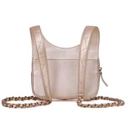 Chanel Backpack Gold Lambskin Gold