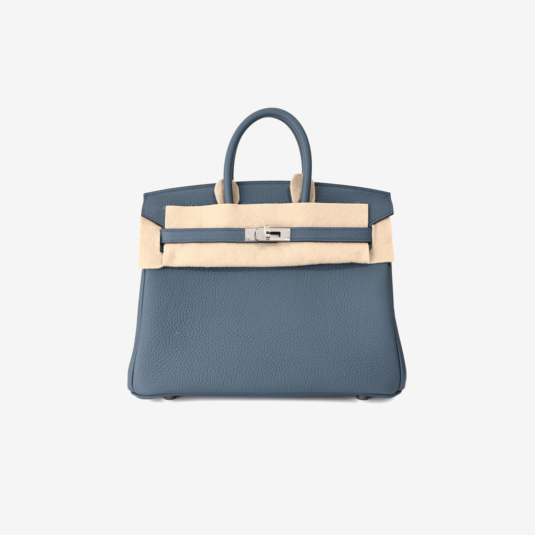 Hermès Birkin 25 in Stormy Blue Togo Leather with Palladium-Plated Hardware