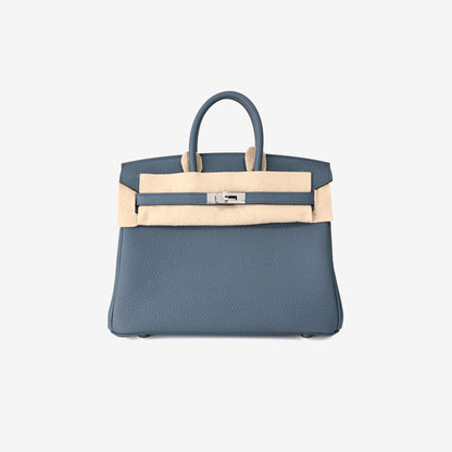 Hermès Birkin 25 in Stormy Blue Togo Leather with Palladium-Plated Hardware