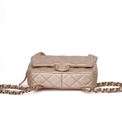 Chanel Backpack Gold Lambskin Gold