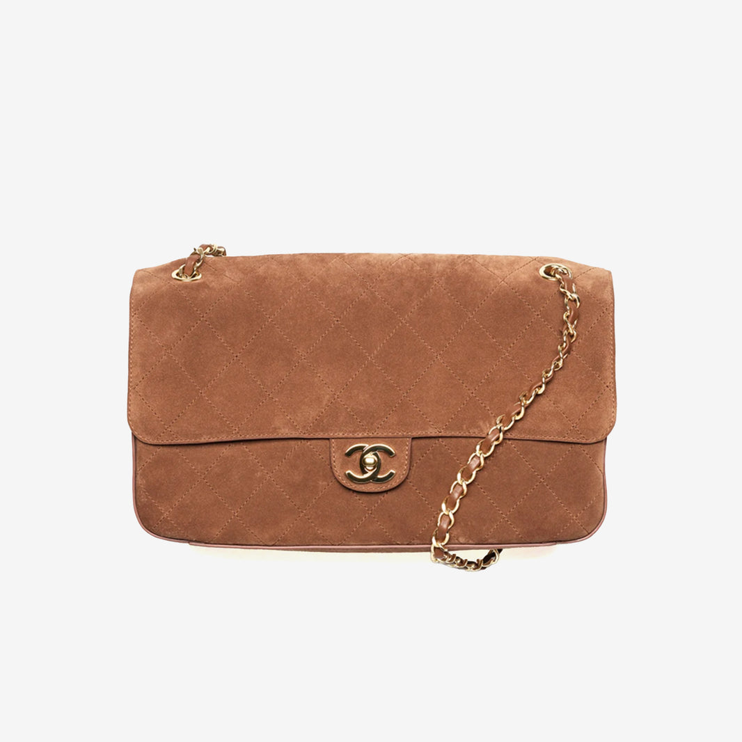 Chanel Métiers d'Art 2026 Maxi Flap Bag 32 in Camel Suede Calfskin with Gold Hardware (AS6281-B24009-UA847) (Contact to Enquire)