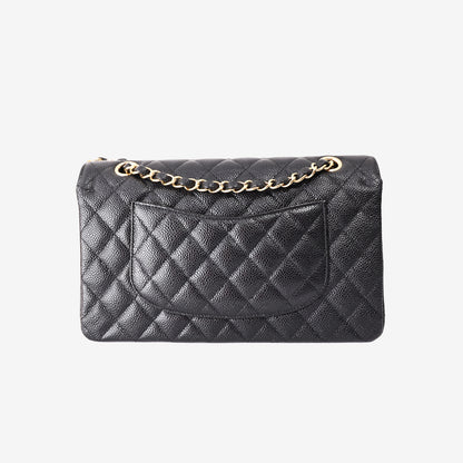 Chanel Classic Double Flap Medium in Black Caviar Leather with Gold Hardware