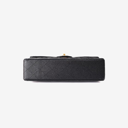 Chanel Classic Double Flap Medium in Black Caviar Leather with Gold Hardware
