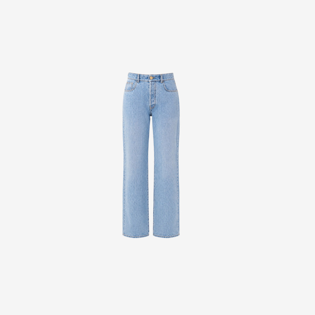 Chanel Métiers d’Art 2026 Jeans in Light Blue Cotton Denim (Size 34)