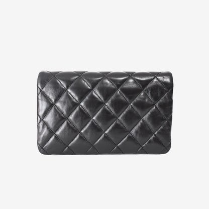 Chanel Small Pillow Crush Flap Bag in Black Quilted Lambskin with Gold Hardware