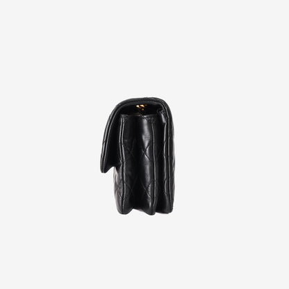 Chanel Small Pillow Crush Flap Bag in Black Quilted Lambskin with Gold Hardware