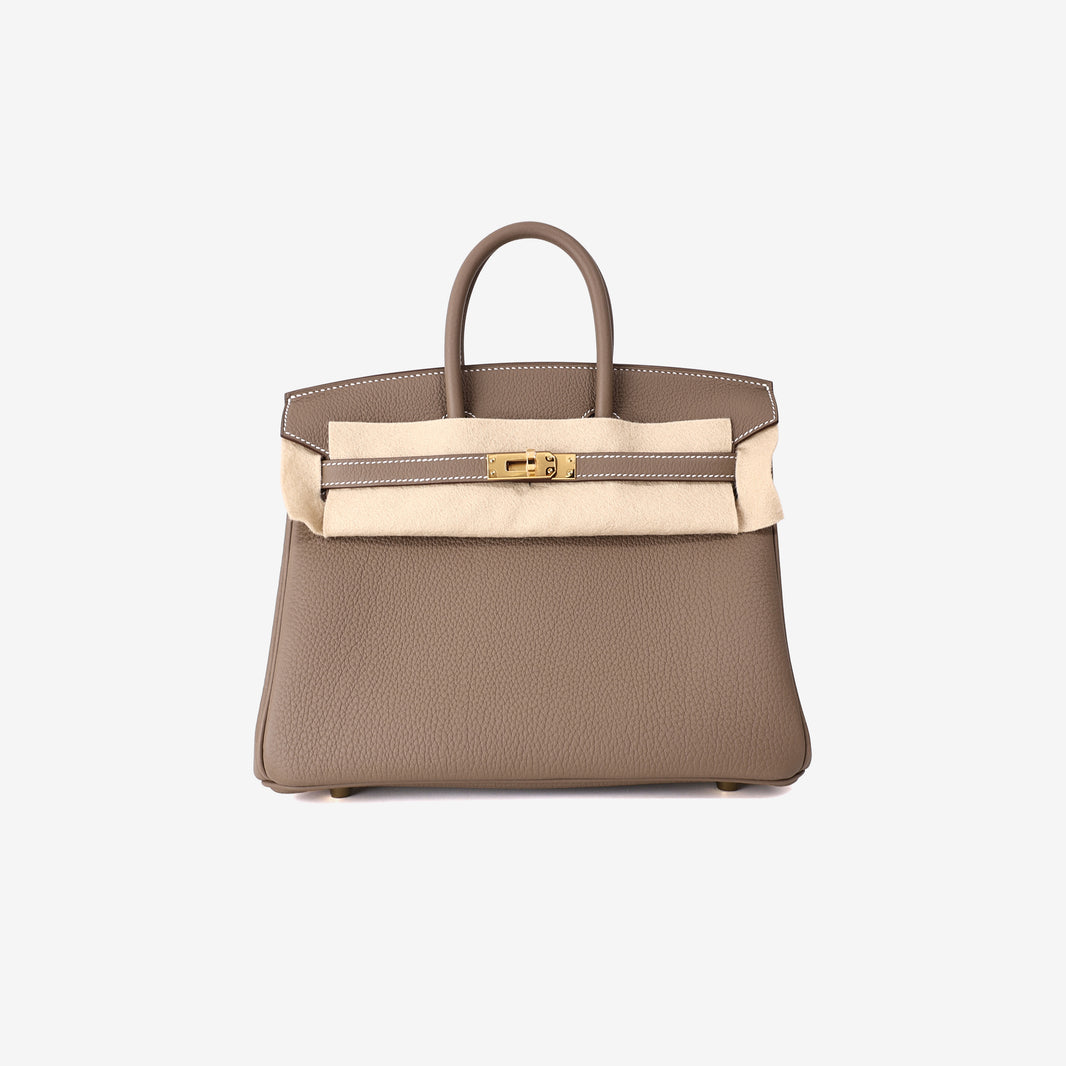 Hermès Birkin 25 in Étoupe Togo Leather with Gold-Plated Hardware (Contact to Enquire)