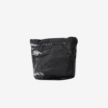 Chanel 22 Mini Bag in Black Calfskin Leather with Gold Hardware