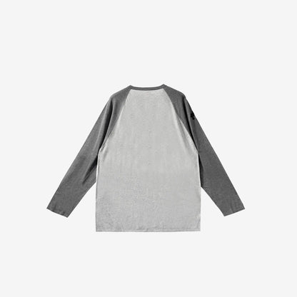 Chrome Hearts Cross Patch Embroidered Silk Raglan Long Sleeve Tee in Grey (Size XL)