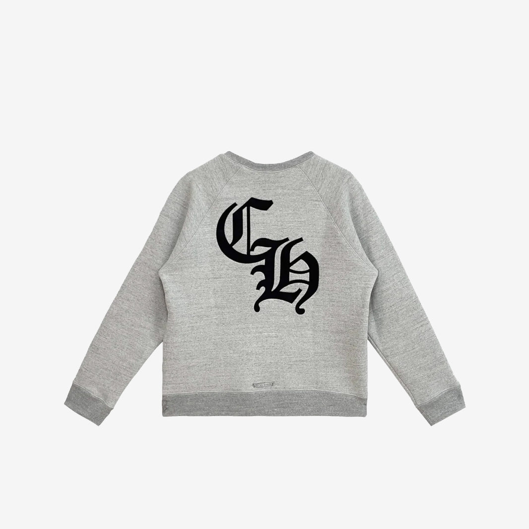 Chrome Hearts Triple Cross Crewneck Sweatshirt in Grey Cotton (Size L) (Contact to Enquire)