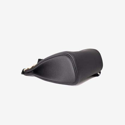 Hermès Sac à Dos HAC à Dos PM in Noir Togo Leather with Palladium-Plated Hardware