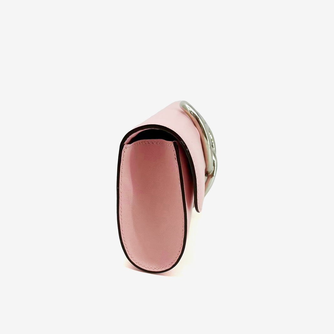 Hermès Égée Clutch Bag in Pink with Palladium-Plated Hardware
