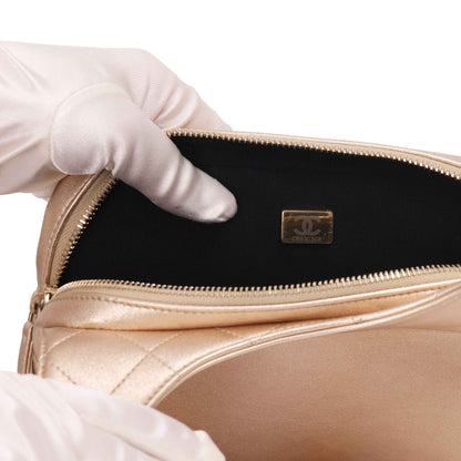 Chanel Backpack Gold Lambskin Gold