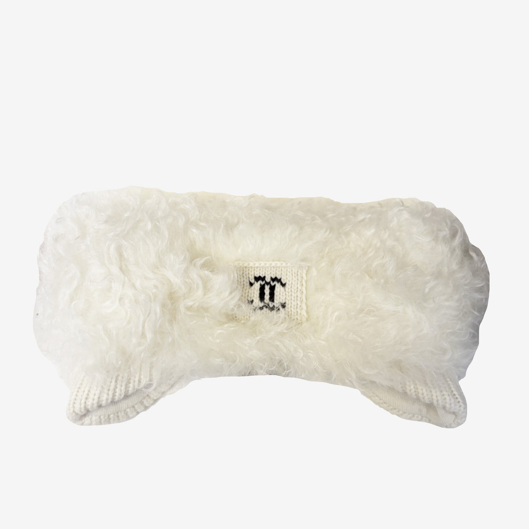 Chanel 26N Coco Neige Headband in Ecru/Black Cashmere/Mohair (Contact to Enquire)