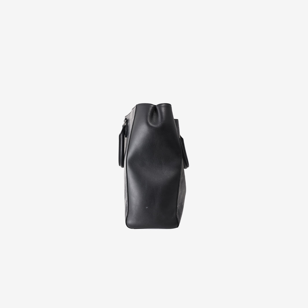 Louis Vuitton Monogram Eclipse Grand Sac Tote Bag in Black/Eclipse Canvas with Silver Hardware