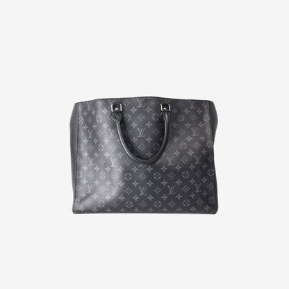 Louis Vuitton Monogram Eclipse Grand Sac Tote Bag in Black/Eclipse Canvas with Silver Hardware