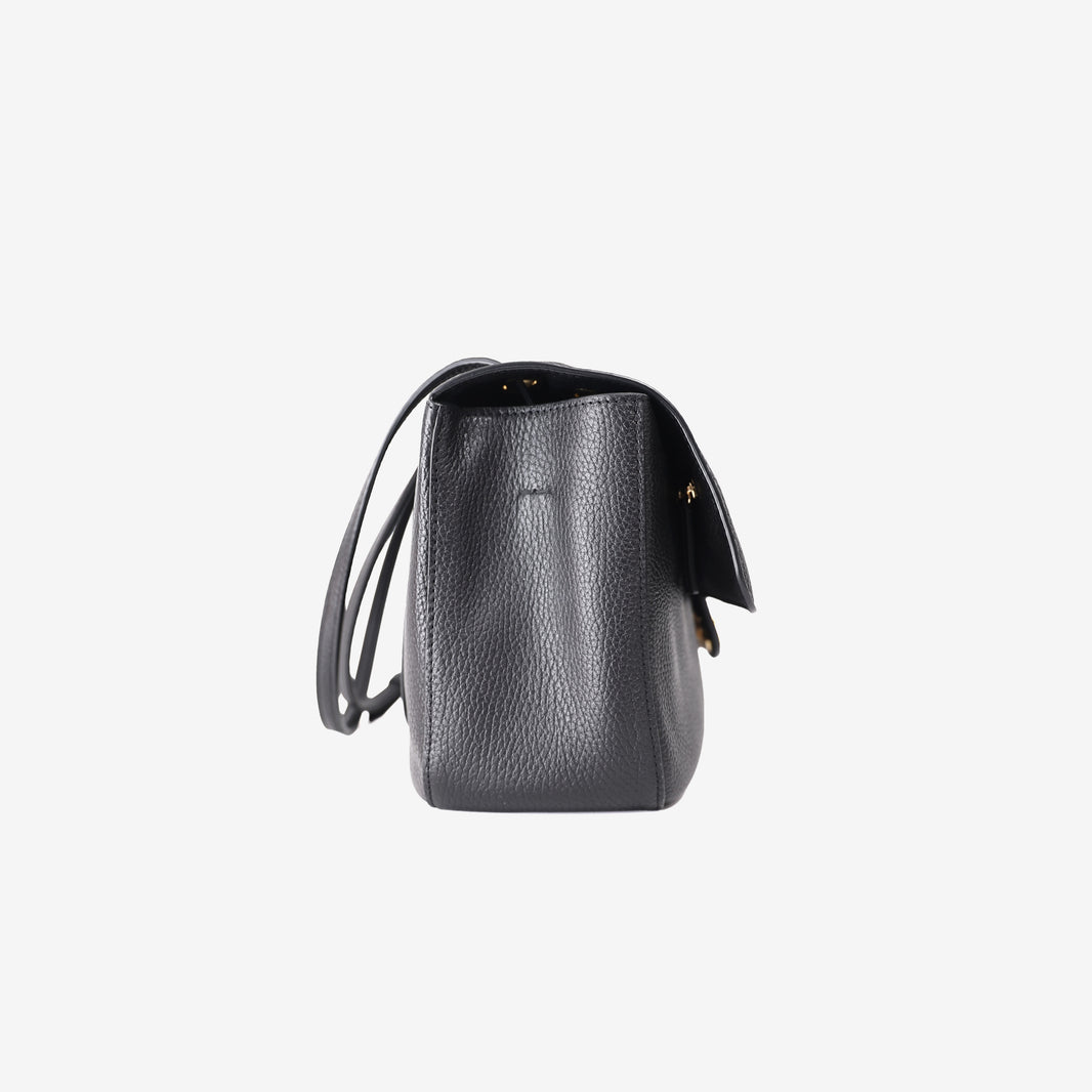 Chanel Maxi Flap Bag in Black Grained Calfskin Leather with Gold Hardware