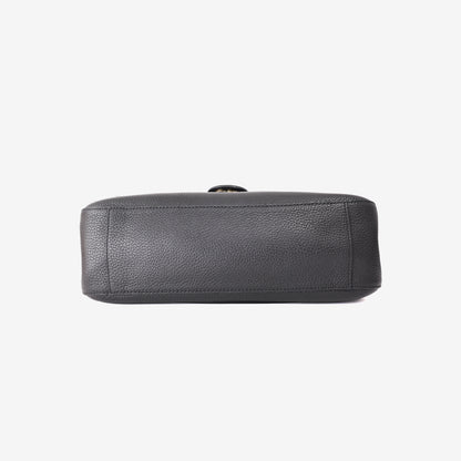 Chanel Maxi Flap Bag in Black Grained Calfskin Leather with Gold Hardware
