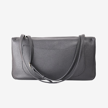 Chanel Maxi Flap Bag in Black Grained Calfskin Leather with Gold Hardware