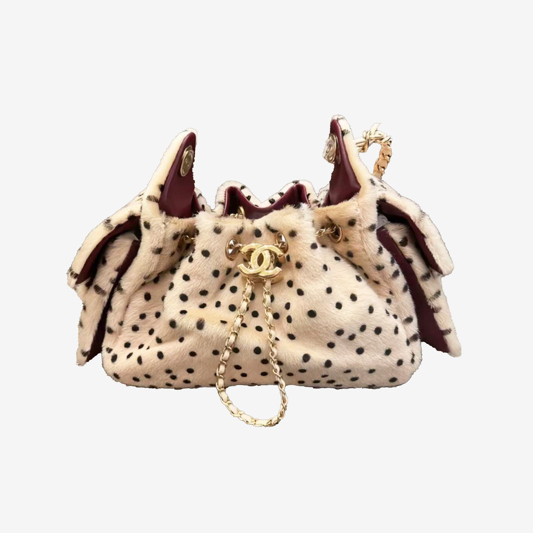 *HOT* Chanel 26A 25 Mini Handbag in Light Beige Black Lambskin Leather with Gold Hardware
