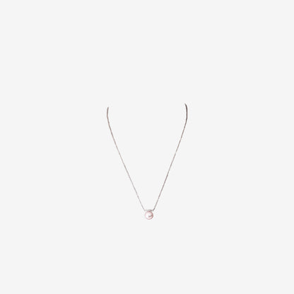 Margarite London Akoya Pearl Necklace with 8.5–9.0 mm Pearls in Platinum with 0.06 ct Diamonds