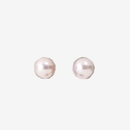 Margarite London Plain Pearl Earrings with 5–5.5 mm Akoya Pearls in 18K Gold