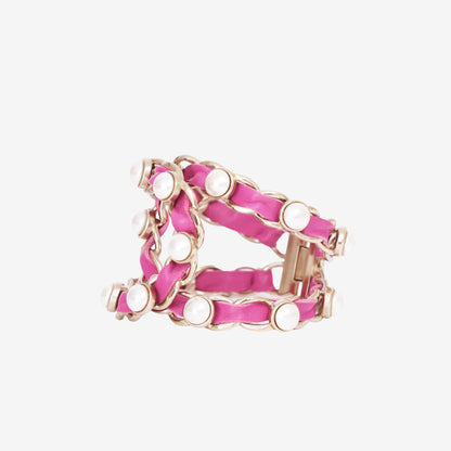Chanel Pink Double Chain Bracelet (Contact to Enquire)