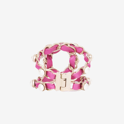 Chanel Pink Double Chain Bracelet (Contact to Enquire)