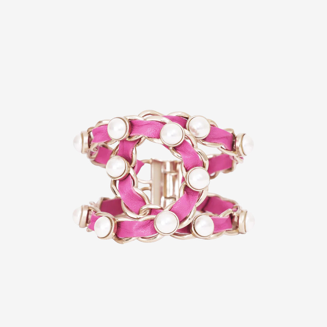 Chanel Pink Double Chain Bracelet (Contact to Enquire)