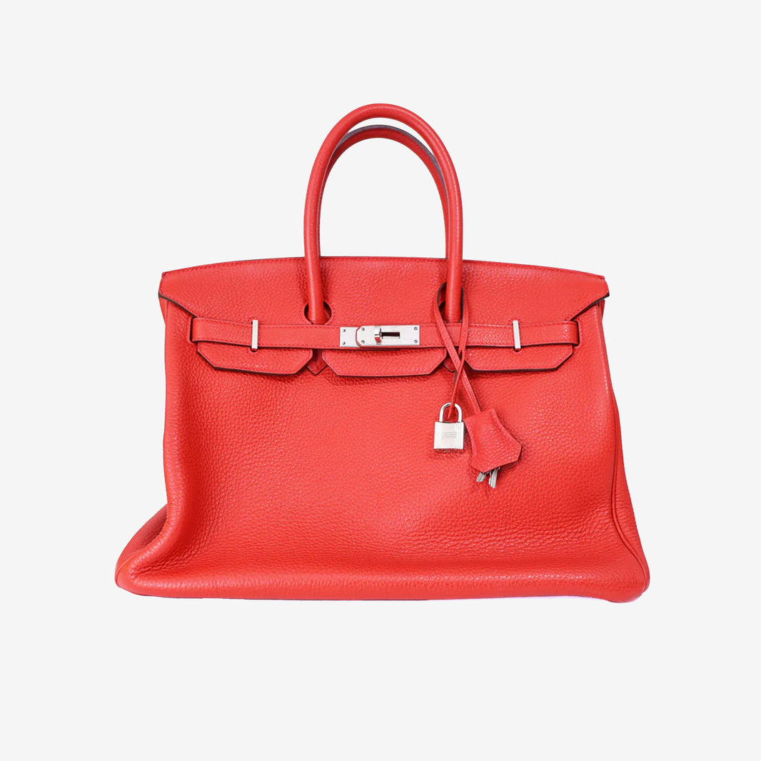 Hermès Birkin 35 in Red Togo Leather with Palladium Hardware