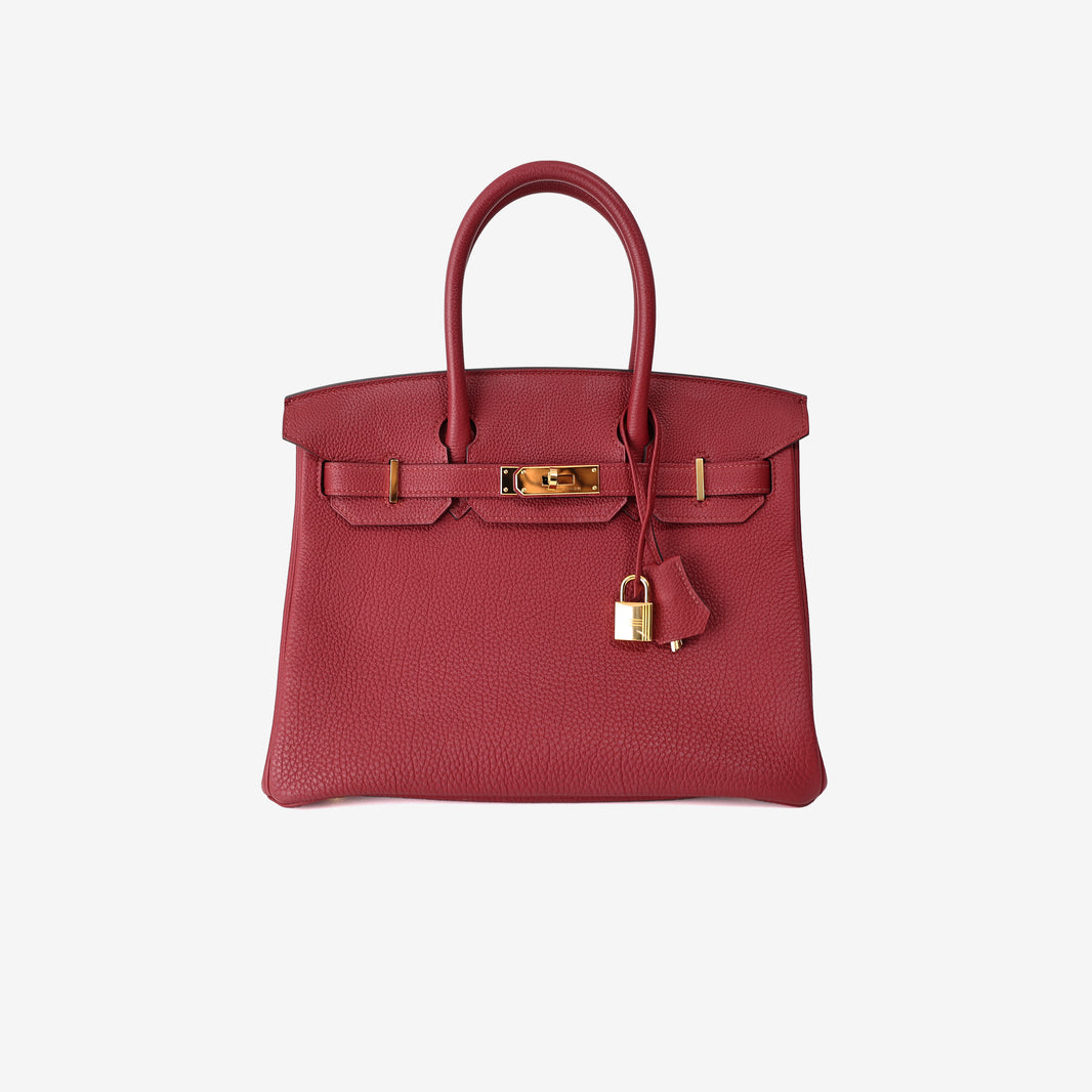 Hermès Birkin 30 in Light Burgundy Togo Leather with Gold-Plated Hardware