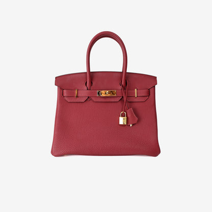 Hermès Birkin 30 in Light Burgundy Togo Leather with Gold-Plated Hardware