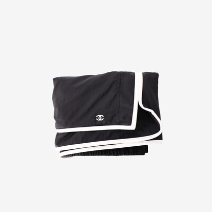 Chanel 2026 Nylon Athletic Shorts in Black with White Trim (Contact to Enquire)
