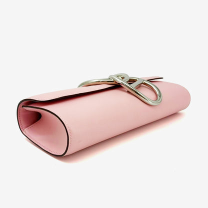 Hermès Égée Clutch Bag in Pink with Palladium-Plated Hardware